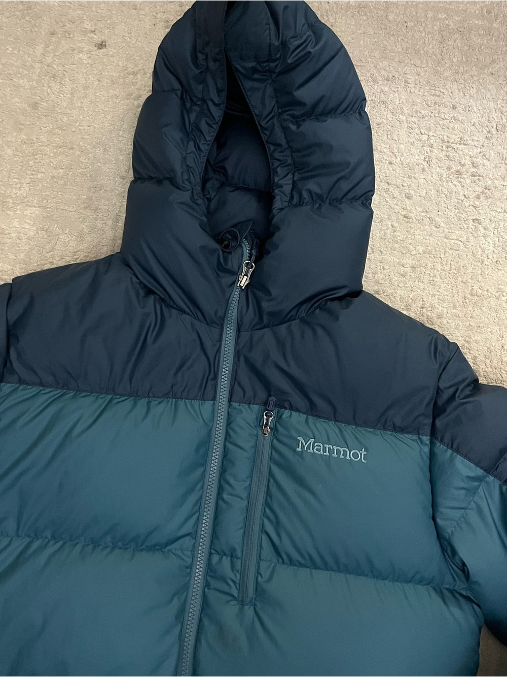 Marmot 700 Down Fill Hooded Zip Up Puffer Coat